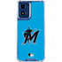 MLB Miami Marlins Solid Distressed Moto G 5G (2024) Clear Case